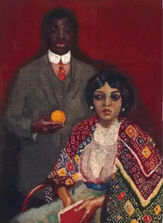 Wooden Jigsaw Puzzle, 500 Pieces, Painting by van Dongen, Lucy and Her Partner, 5mm Thick, Preserve as Wall Decor, MLK Day, Kwanzaa gift