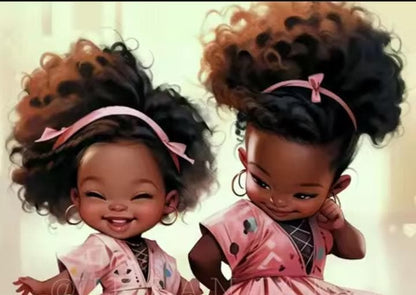 DIY Diamond Paint Kit Cartoon, Child Friendly, Round or Square Drill, Best Friends for Life Theme, Mosaic Glued, Make Girls Smile, MLK Day