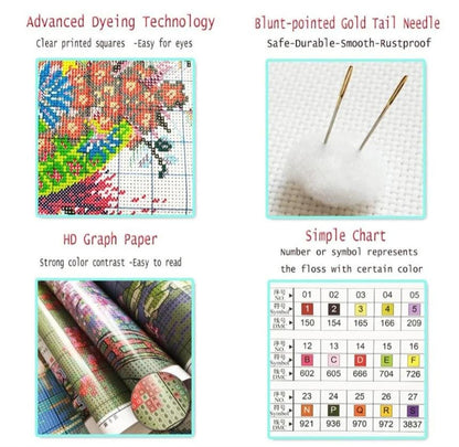 Klimt Printed Cross Stitch Kit, Golden Tones Embroidery Aida 11CT, DMC Printed Cotton Canvas, Gift Art Enthusiasm, Handcraft Plaid Decor