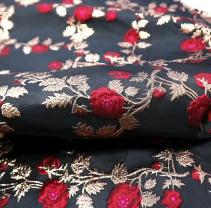 Fabric, Metal Wire Brocade Jacquard, DIY Sew Gown Suit Vest Jacket, Upholstery, Fabric Art, Sold by the Meter