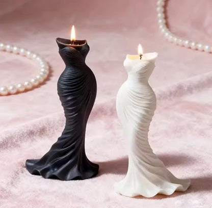 Moldes de silicona 3D de vestido sexy, para velas o jabones, yeso de aromaterapia, 8,6x15,5 cm, decoración femenina, elige colores, escultura portátil de regalo