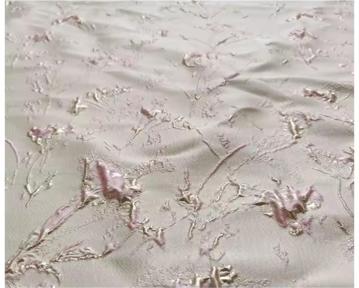 Fabric, Metal Wire Brocade Jacquard, Grey, 3D Pattern, DIY Sew Dress Suit Jacket, Collages, Fabric Art, Sold By the Meter, Live High Fashion