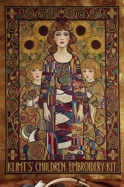 Klimt Printed Cross Stitch Kit, Embroidery Aida 11CT, Cotton Canvas, Handcraft Plaid Decor (Copy)