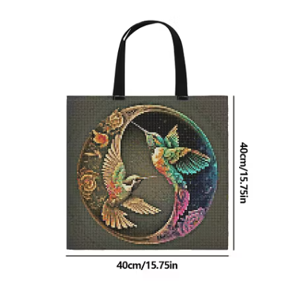 Kit de broderie DIY Sac cabas à broder au point de croix, modèle Rossignol, 11CT, toile imprimée