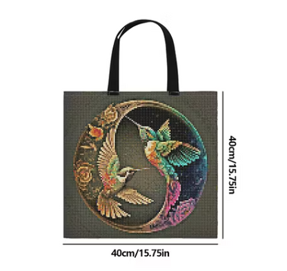 Kit de broderie DIY Sac cabas à broder au point de croix, modèle Rossignol, 11CT, toile imprimée